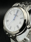 Seiko Men s Solar Radio Controlled White Dial Date 38mm Quartz Watch  7b62-0aa0