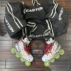 Mission Inhaler Wm01 Inline Hockey Skates Senior Size 9 Regular Free Easton Bag