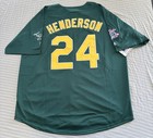 Rickey Henderson Oakland Athletics 1989 World Series Green Men s Jersey