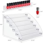 Nail Polish Organizer 6 Layers Acrylic Rack Holds 96 1-2oz Bottles