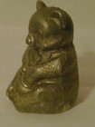 Vintage Lunt Silver Plated Coin Bank  Bear Savings Bank  5 high  M i Japan C 105