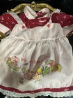 Vintage Girls 1980 s Strawberry Shortcake Pinafore Style Dress 9mo s Baby Doll