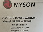 Myson Pearl Electric Towel Warmer 8 Bar 120v Wprl08 Chrome Stainless Steel