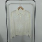 Brunello Cucinelli Womens Spring Embroidery Flower Sequins Wool Knitted Sweater