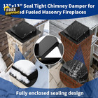 13x13 Chimney Damper Top Mount Fireplace Cap Hand Crank Weatherproof