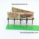 Ho Scale 2 Sided Old 40ft Billboard