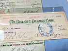 6 Old Bank Checks Carson City Nv Nevada Bullion   Exchange Bank 1893 Minden