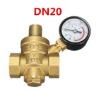 Dn20 Water Pressure Regulator Valves 3 4  Inch Adjustable Brass Reducer W  Gauge