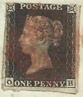 Great Britain Sg 1 Red Maltese Cross   Straightline  Backstamped Oc 13 1840