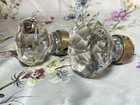 Antique Faceted Lead Crystal Glass And Brass Doorknobs Deco Architecture