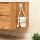 Macrame Holder Boho Roll Holder Bathroom -adhesive For Rustic  Farmhouse  Boh   