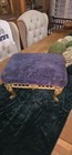 Antique Victorian Cast Iron Ornate Gold Heavy Metal Petite Footstool Ottoman