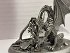 Vtg Tom Meier Rawcliffe Pewter 1993 Rf 3011 Dragon   Woman Lady Sculpture War