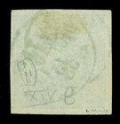 Peru 1858 Coat Of Arms  1d  Blue  Scott   3 Used Vf  callao  Blue Cds