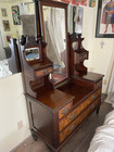 Antique Victorian Rare Dressing Dresser With Vanity Mirror