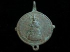 18th C Spanish Consecration Medal Einsiedeln Abbey Black Madonna Bronze