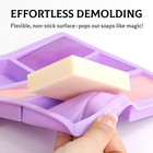 Silicone Soap Molds 3 Packs  Rectangle Soap Molds For Soap Making  6 Cavity Mold