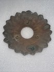 Carved Brass Escutcheon Rosette Plate Bobeche 4 5 In  Leaf Light Patina