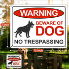 2 Pack Beware Of Dog Sign  10x7 Inch Reflective Aluminum Beware Of Dog Signs For