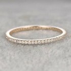 Full Eternity Moissanite 14k Yellow Gold Plated Engagement Wedding Band Ring 1ct