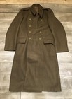 Vintage 1950   s Greatcoat Dismounted Military Green Wool Mens Coat Size Medium