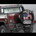 Spare Tire Cover Spare Tire Covers Weatherproof   16 Inch American Flag