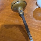 Antique Cast Bronze Doorknob Sunburst Scroll Banded Victorian Hardware 1880s