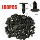 100pcs 8mm Car Auto Bumper Clips Hole Plastic Rivets Fastener Fender Push In Pin