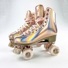 Impala Rollerskates Quad Sidewalk Rose Gold Holographic Roller Skates Womens 9