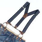 Unisex Solid Braces Suspenders Adjustable Six Button Holes Belt Strap Casual Uk