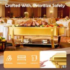 2 4 6x 9qt Chafing Dish Buffet Set Gold 316 Stainless Steel Chafer For Catering