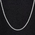 22ct Round Cut Vvs1 Solid Diamond Tennis Necklace 14k White Gold Finish 4mm 18 