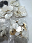 Huge Button Lot Metal Wood Mother Of Pearl Plastic Vintage Bake Craft Mop Us Mcm