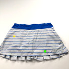 Lululemon Tiered 6  fit In  Golf Tennis Skirt Skort Shorts White Blue Pls Read