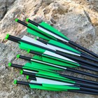 12pcs Archery 20  Carbon Crossbow Bolts Od8 8mm 125grain Removable Tips Hunting