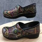 Dansko Shoes Womens 41 Professional Clogs Multicolor Patent Leather Maze Comfort