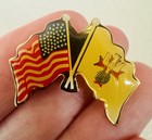 Knights Of Columbus 4th Degree Pin Lot  3 Pins  Flag   Rhinestones