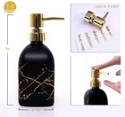 Glass Soap Dispenser With Pump  14oz Refillable Liquid For Black 