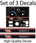 Electric Ranger 8 Welder - Set Of 3 Decals Custom Stickers