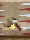 Vtg Crisloid Backgammon Set 1 75  Bakelite Butterscotch   Red Swirl Large Dice