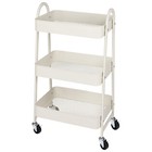 Mobile Trolley 3 Tier Small Rolling Cart Storage Organizer Kitchen Bathroom Dorm