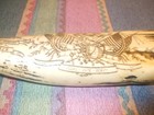 Resin Whale Tooth Scrimshaw Replica Uss Constitution Old Ironsides War Of 1812