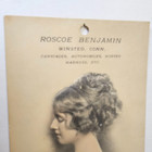 1909 Ad Embossed Calendar Roscoe Benjamin Winsted Ct Automobiles Carriages Etc