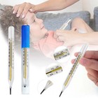 Underarm Glass Thermometer For Fever Testing Temperature 94-108   f Accurate