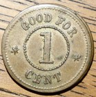 Ny630ab-8a A  Gavron Bowery Sausages Civil War Token Female Merchant