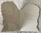 Unused Christmas Boy Girl Ice Skate Bell Hat Vintage Greeting Card 1950s 1960s