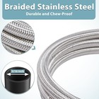 15ft Stainless Braided Propane Hose With Regulator  Qcc-1 Adapter X 3 8  Female