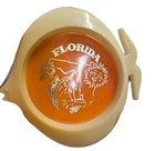 Vintage Florida Fish Coaster Cream Souvenir Travel Memorabilia Collectable 