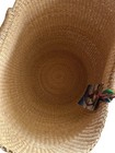 Handwoven Bolga Basket Ghana African Market Basket Leather Handle 12   x17   w Nwt   s