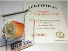 Berlin Wall Souvenir  Authentic Piece In Acrylic Display  2 x2 